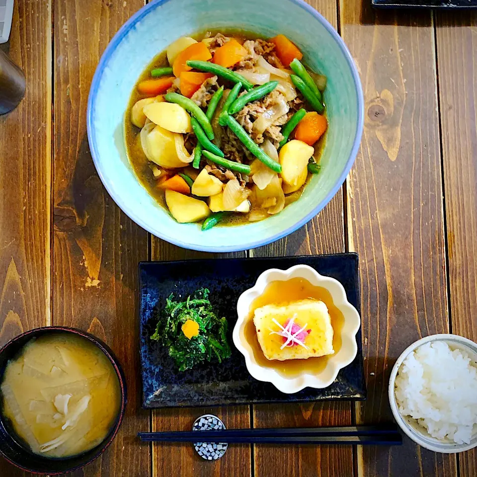 Snapdishの料理写真:肉じゃがのお夕飯💕|ともさん