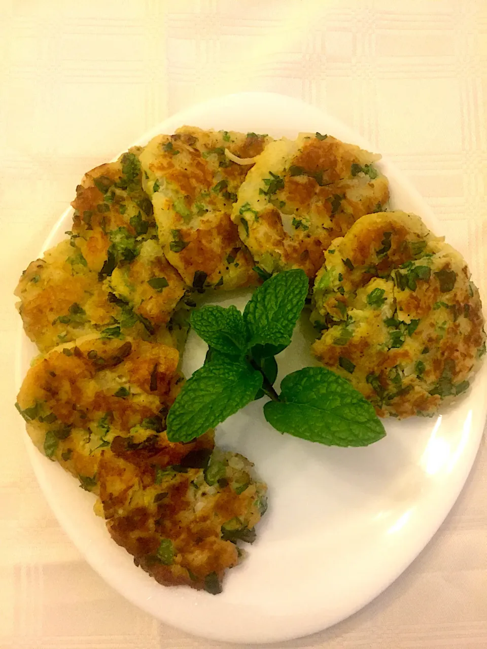 Boiled potato fritters with celery n onion|China☺️さん