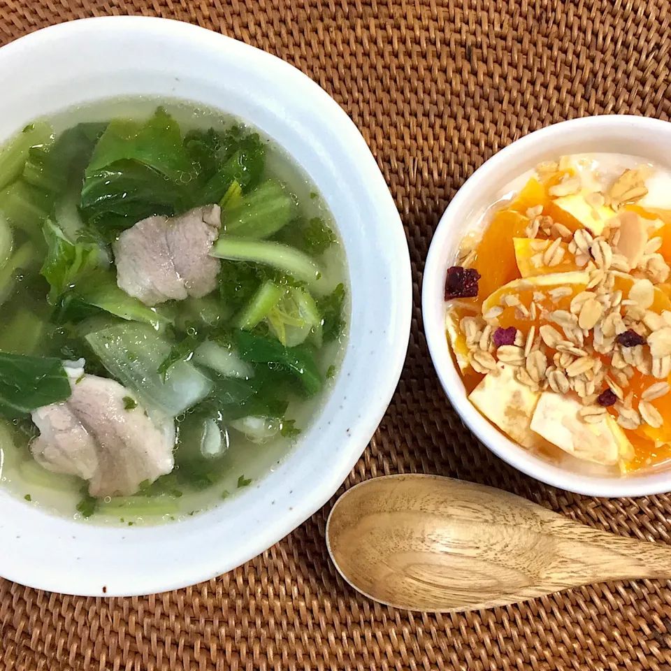 チンゲン菜と豚肉の中華風スープ|トッチーさん