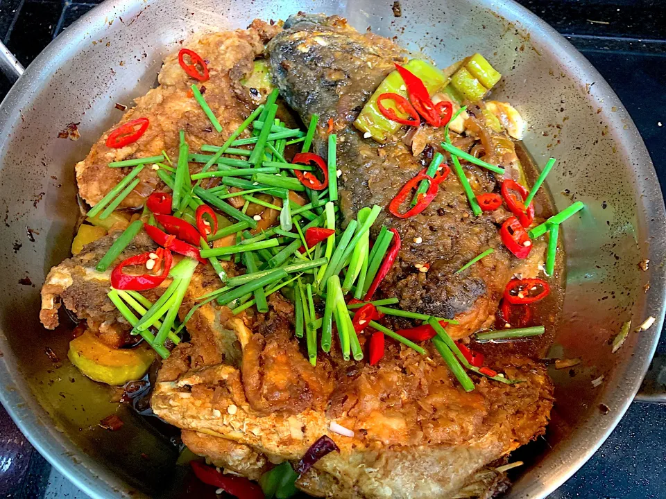 Braised bittergourd fishhead in black bean sauce|Ong Sor Fernさん