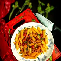 Chicken Penne Pasta With Tomato Sauce|souravさん