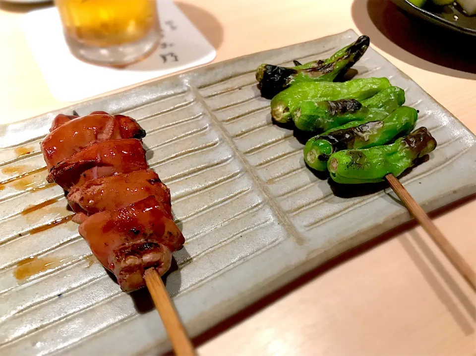 【焼鳥】レバーとししとう|もうちゃんさん