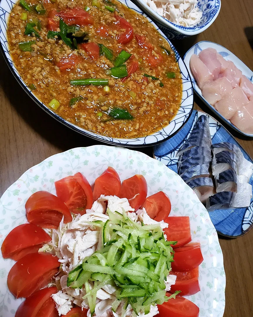 麻婆トマト
ササミ刺身
生〆サバ|木本てつまろさん