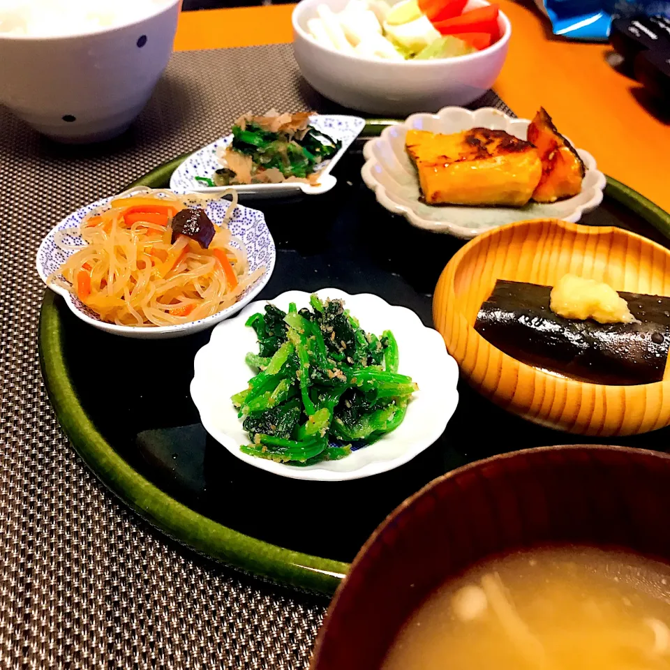 Snapdishの料理写真:ある日の夕食。今日は豆皿料理|いのみん、お料理一年生さん