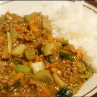 江戸菜キーマカレー|すもももさん