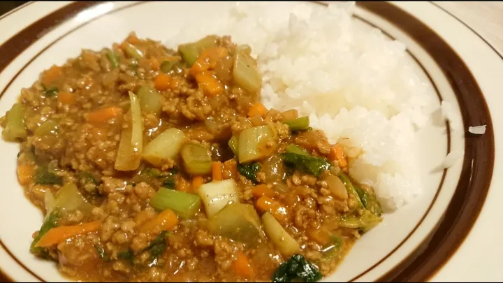 江戸菜キーマカレー|すもももさん