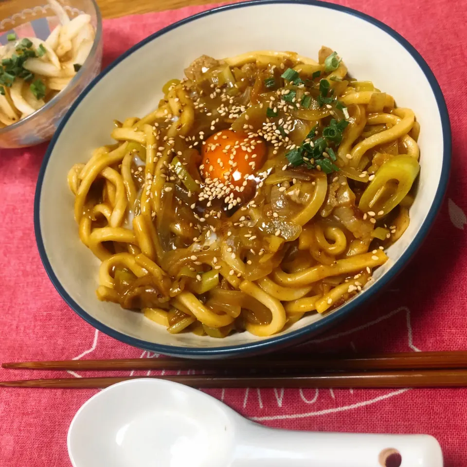 フライパン　で　カレーうどん|安侑美のロカボ日記✈︎さん