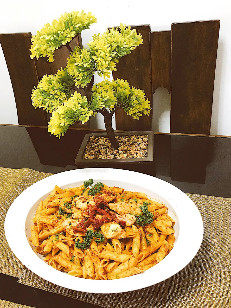 Sun-dried Tomato Pesto topped with Chicken fillet|Elenorさん