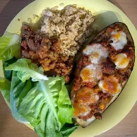 Stuffed Eggplant With brown Rice|Kovács Erikaさん