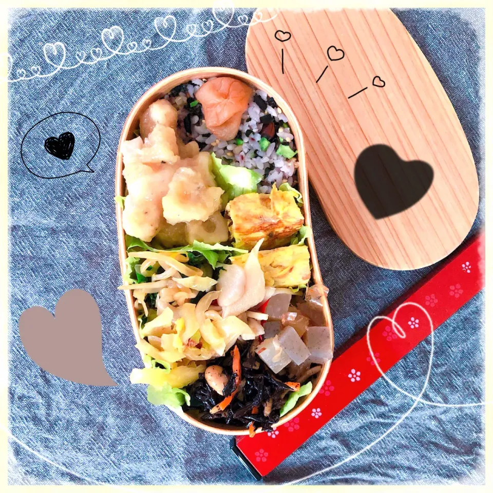 ５／２５ ｍｏｎ 鶏胸肉とレンコンのみぞれ煮弁当🍴＊○°|rinaronarさん