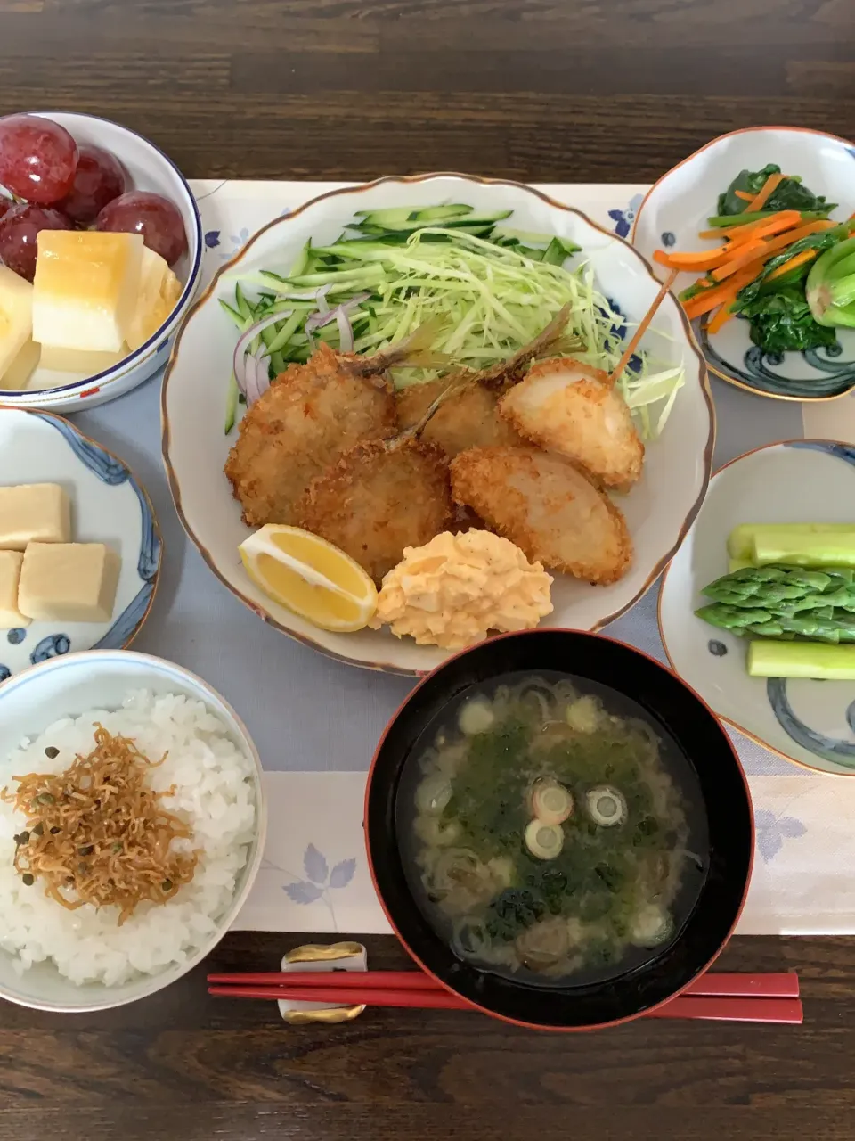 アジのフライ定食❣️|tamemitiさん