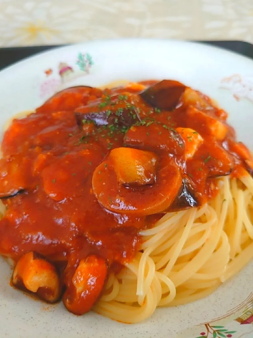 なすと椎茸のパスタ🍝
チーズ入り|🍒ふみりん🍒さん