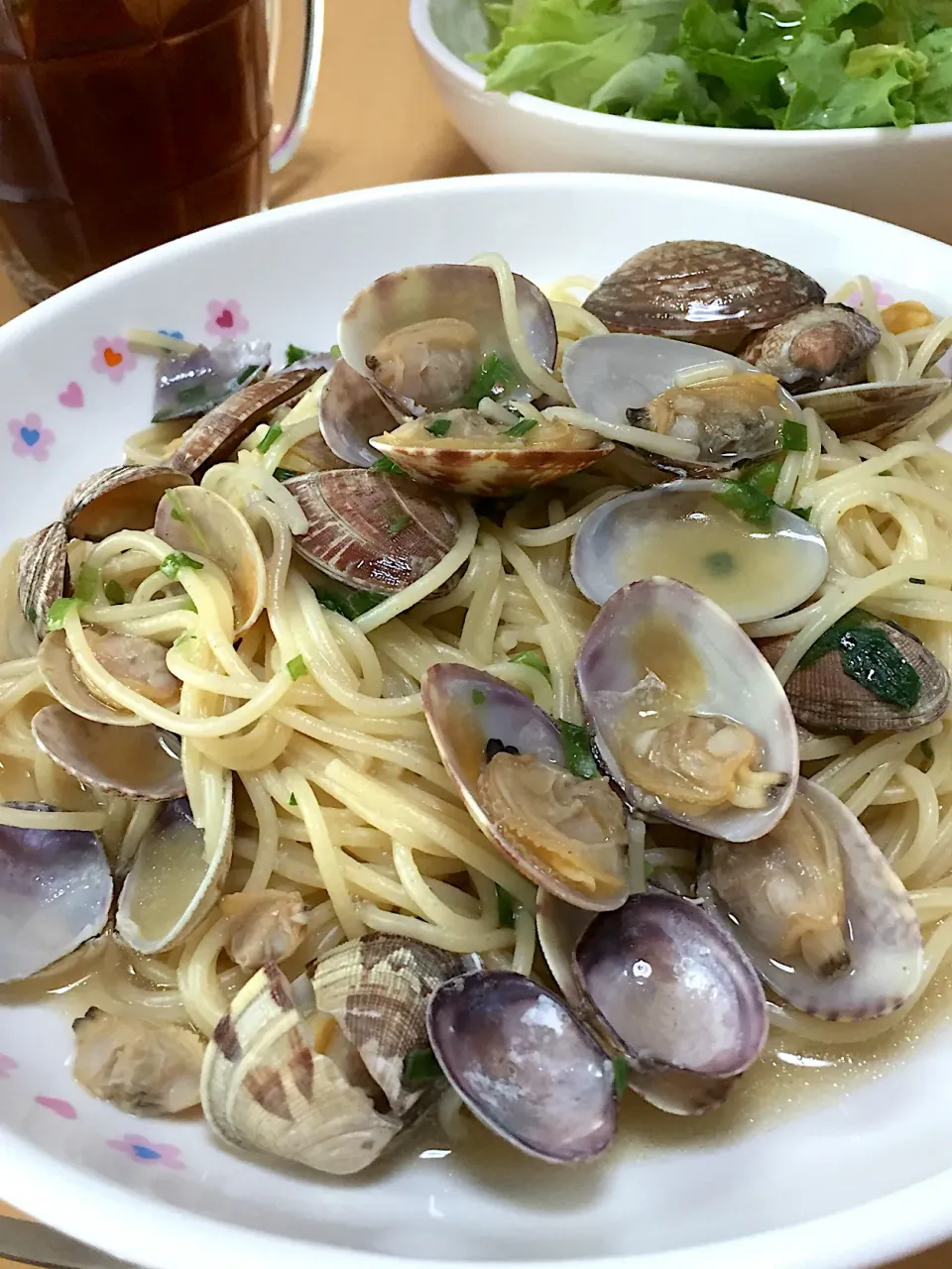 在宅勤務中の男飯(アサリのパスタ)|おおもりの星さん