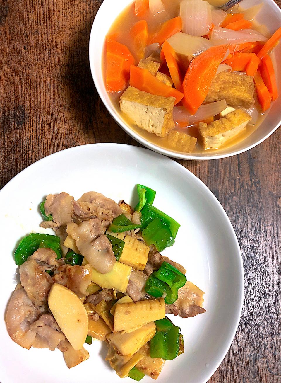 豚バラとたけのこの中華炒め