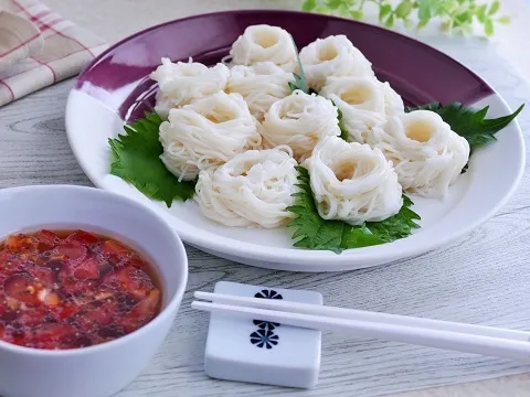 長いも麺でつるつる！新食感そうめん|ヤマサ醤油公式アカウントさん