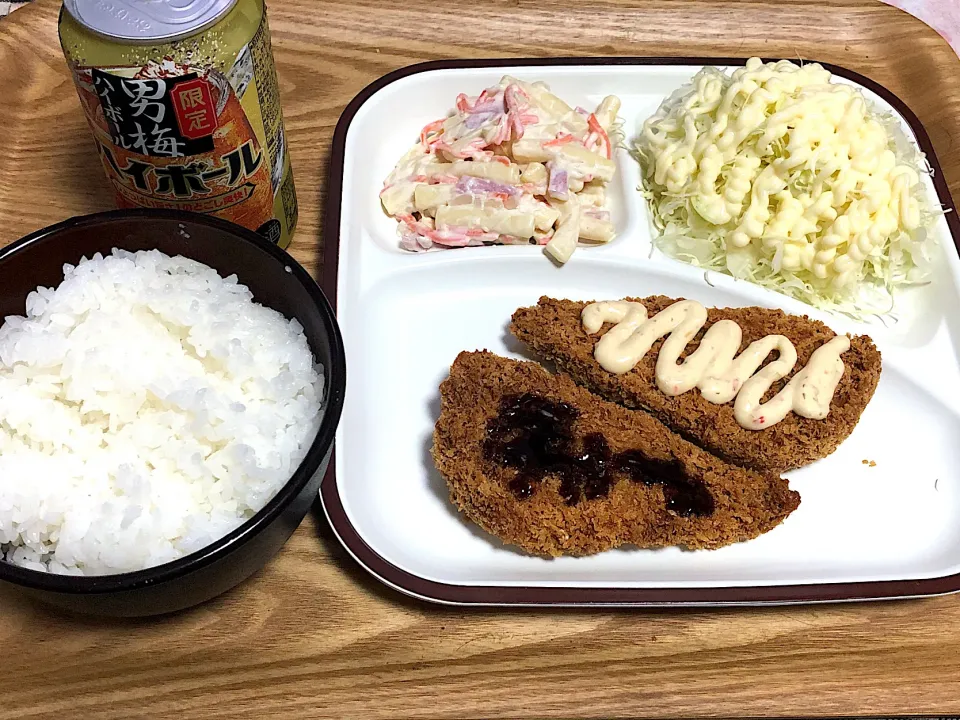 ☆アジフライ定食 ☆男梅ハイボール|まぁたんさん