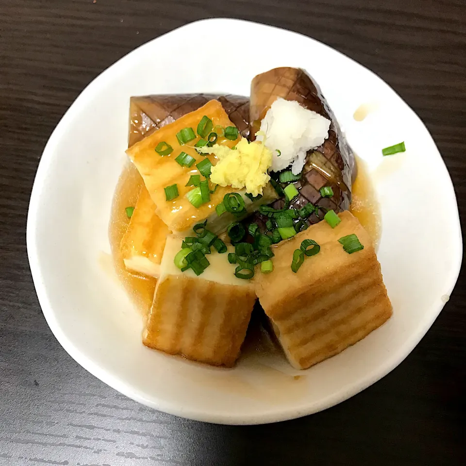 茄子と厚揚げの揚げ出し豆腐風おろしあんかけ|めぐみんさん