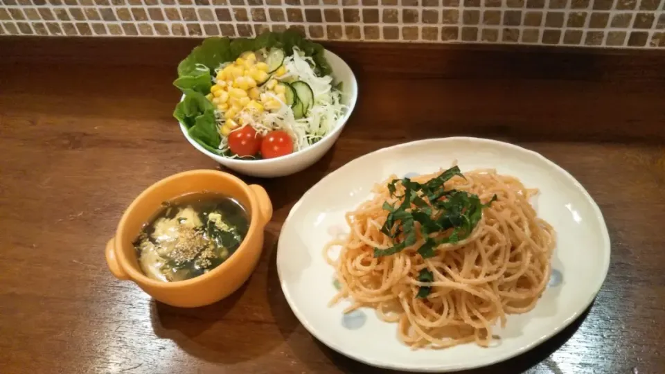 Snapdishの料理写真:今夜は、タラコスパ🍝|きみちさん