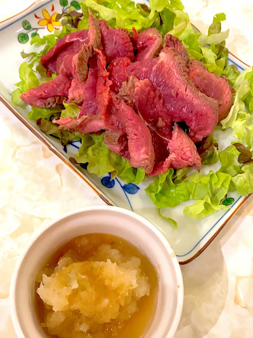 牛たたきの柚子胡椒おろしうまつゆだれ|アプリールクッキングスタジオさん