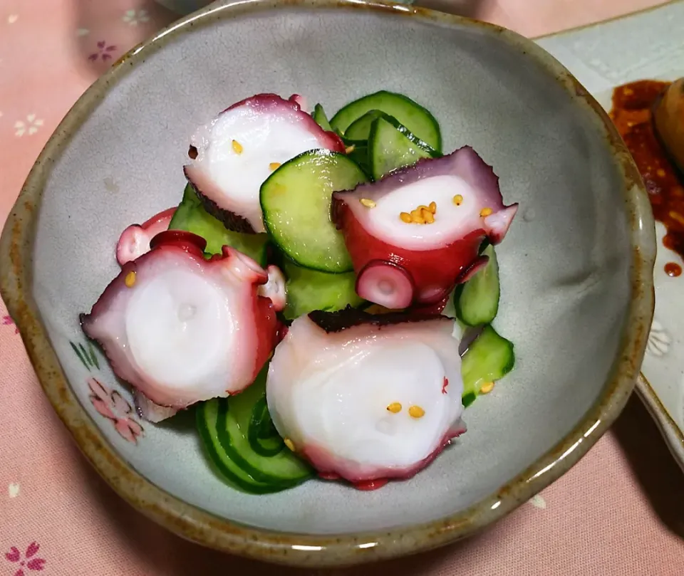 タコときゅうり🥒の酢の物|オレンジチョコさん