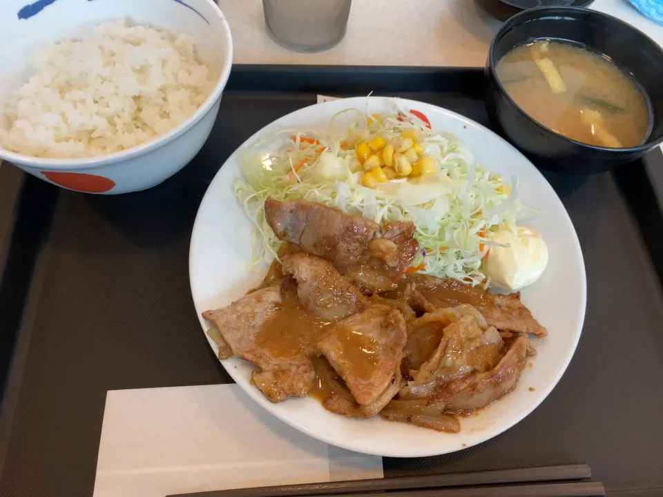 松屋さんで生姜焼き定食^_^|tubakiさん