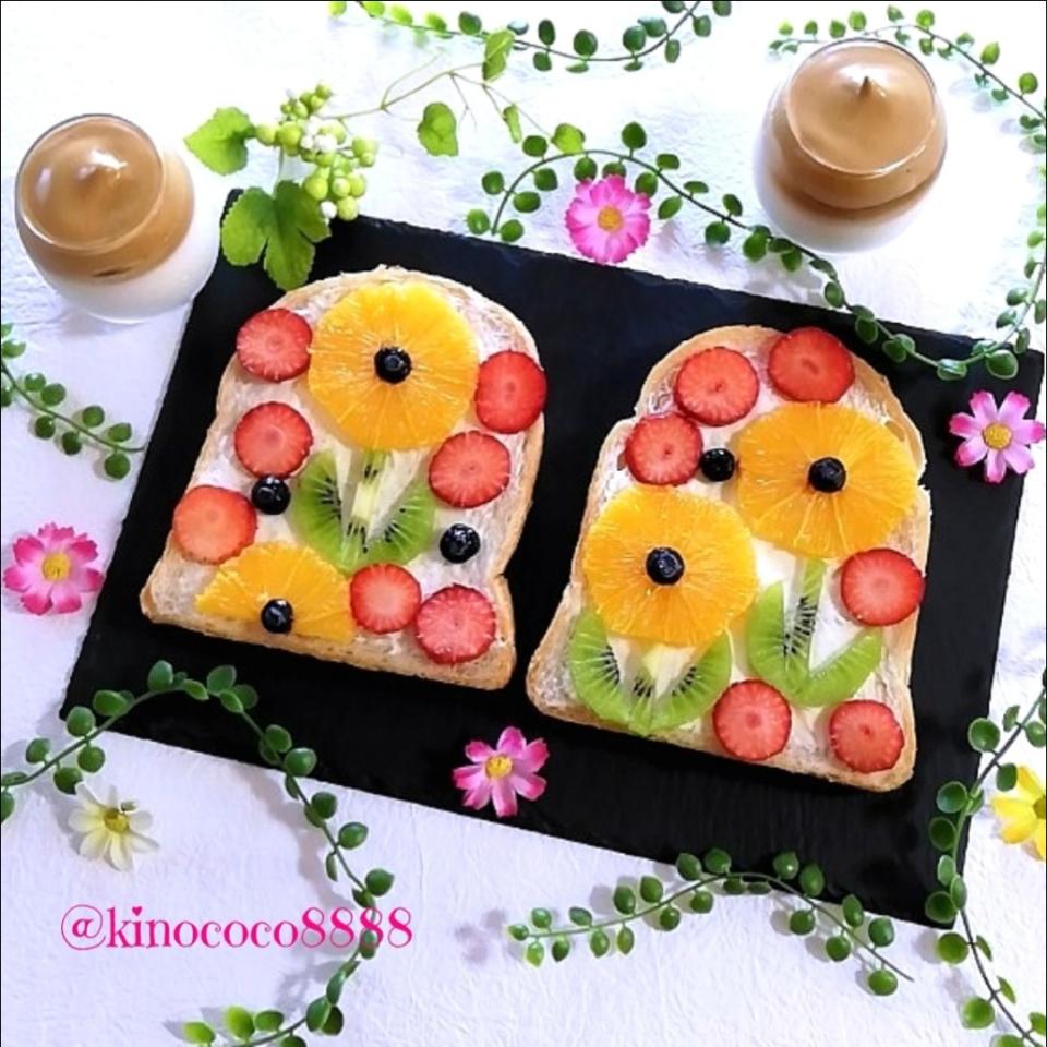 お花トースト Kinococo Snapdish スナップディッシュ Id Wq8lca