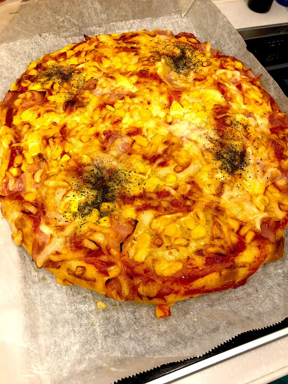 Snapdishの料理写真:ベーコーンピザ🍕|みぃこさん