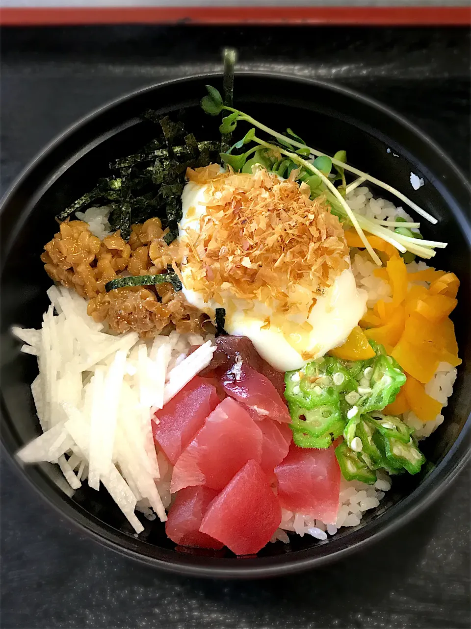 新メニュー❓ネバネバ丼　思案中…|料理長さん