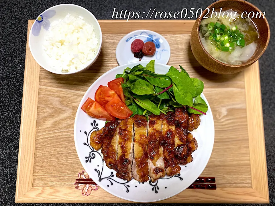 5月26日（火）夜ご飯『ジューシー鶏の照り焼き定食』|emiさん