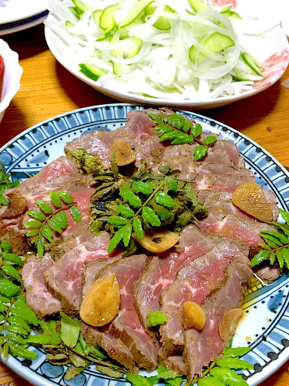 牛肉の山椒漬け🌿🌿🌿さらし玉ねぎと🍺|misakoさん