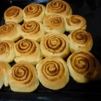 cinnamon rolls .. first trial😋|melissaさん