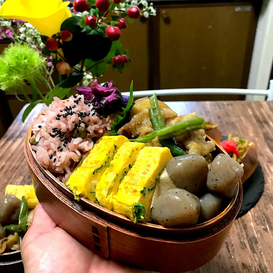 ツタンカーメン豆ご飯お弁当|mihooobuuさん