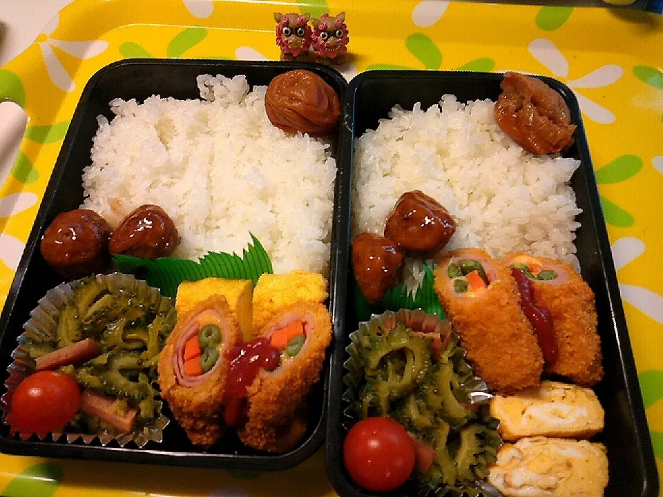 夫の弁当、息子の弁当|みどりさん