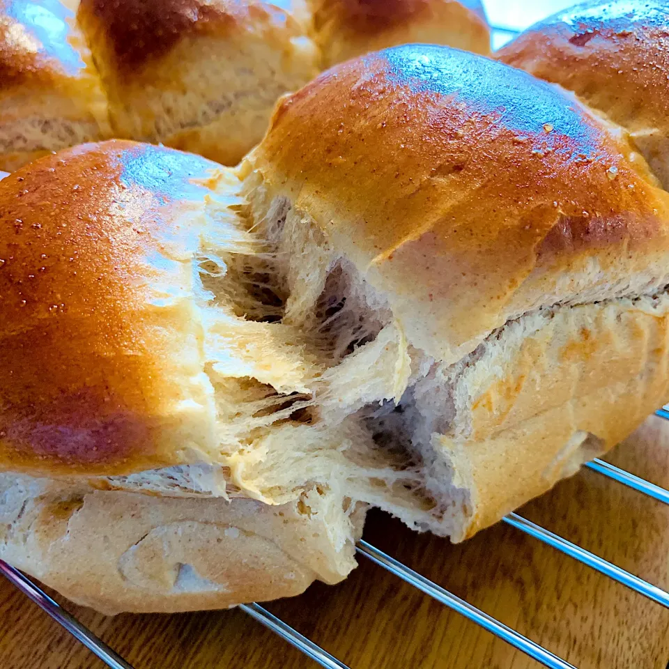 黒糖きなこパン🍞焼きたて熱々を食べよう😋|いちごさん