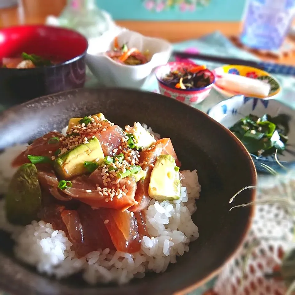 手巻き寿司のお刺身のお残りde～
漬け丼♪|とまと🍅さん