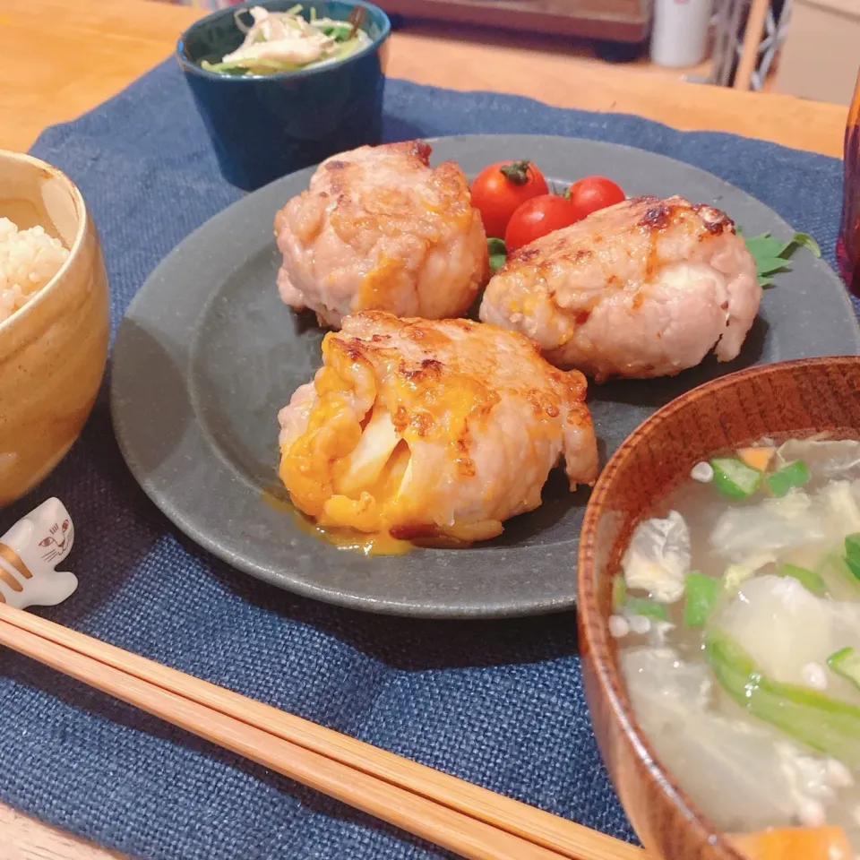 Snapdishの料理写真:肉巻きとろ〜り卵|もこもこさん