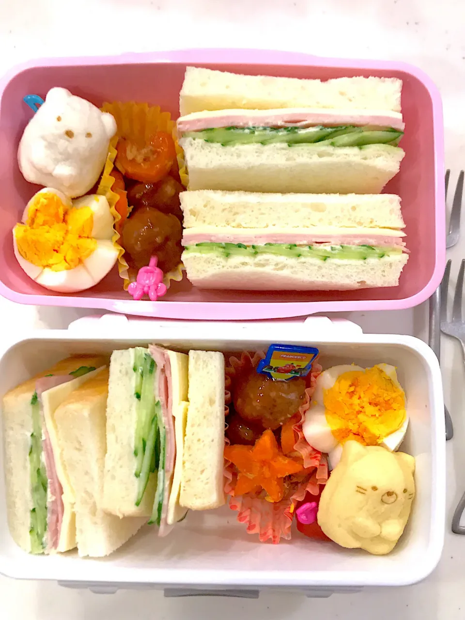 我が家の定番サンドイッチ🥪ハムチーズきゅうりマヨ💕|Michiko Okamotoさん