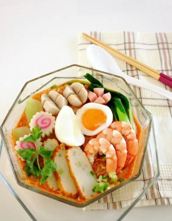 🍥 Instant Noodle 🍜 มาม่าต้มยำกุ้งน้ำข้น 🍤🍤🍤|🍴melody🍛🎶さん