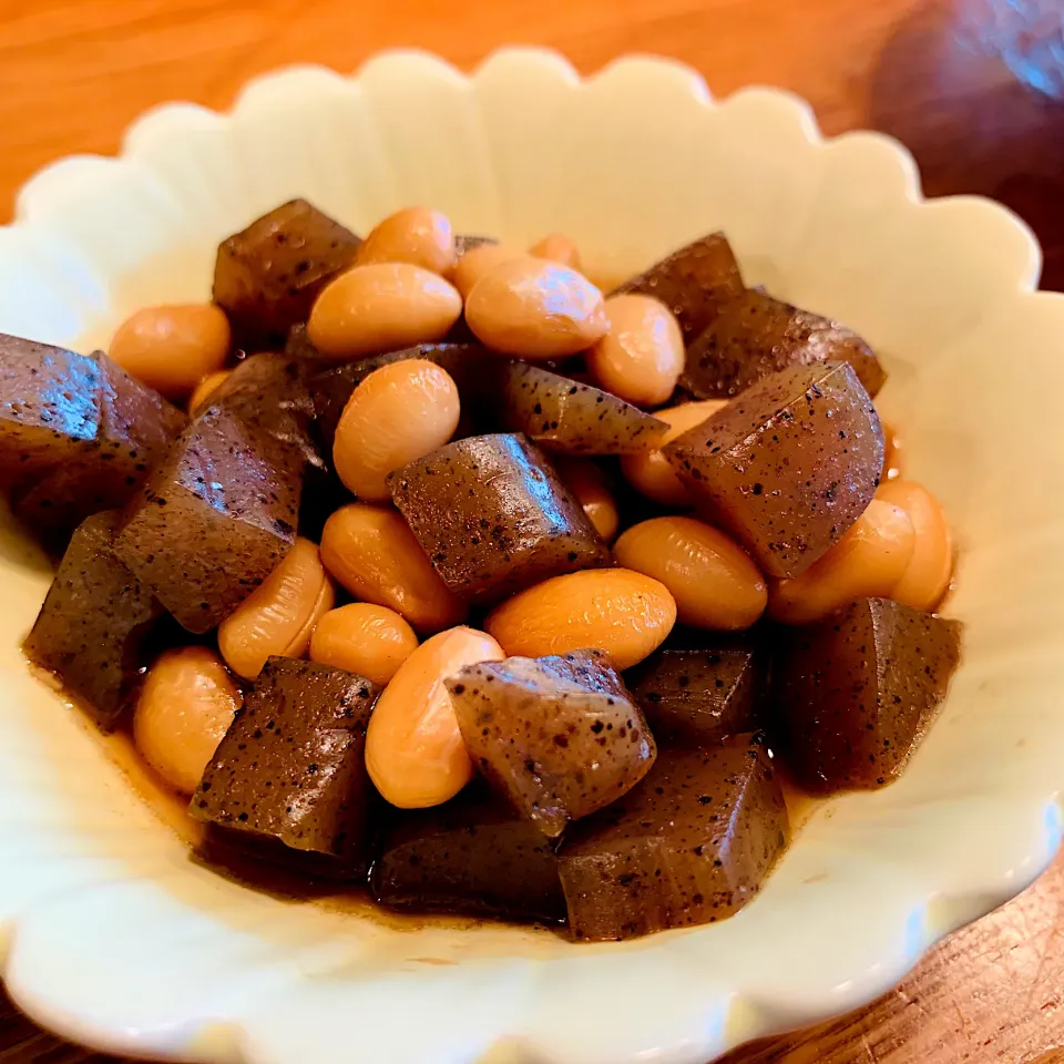 こんにゃくと大豆煮|いちごさん