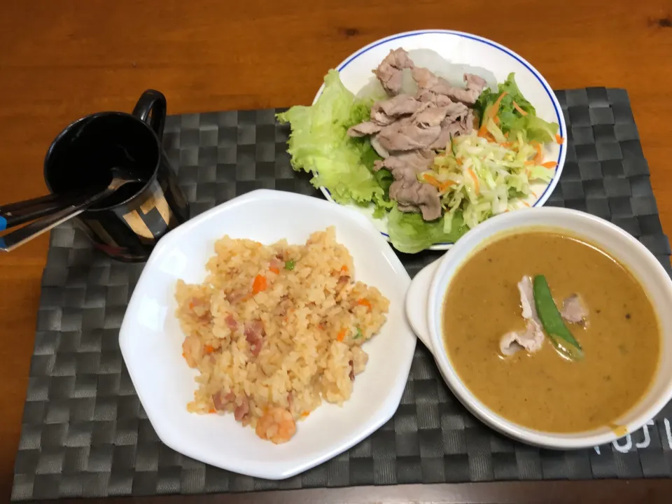 Ohana 夕食　エビピラフ、ミルクカレースープ|Ohanaさん