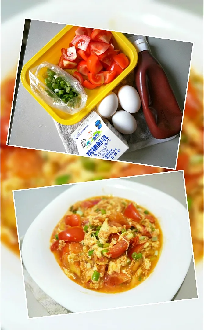 【Scrambled eggs with tomatoes】|Tanivuさん