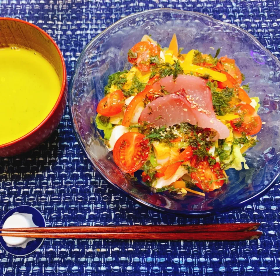 蒟蒻麺で野菜たっぷり冷やし中華風|はなさん