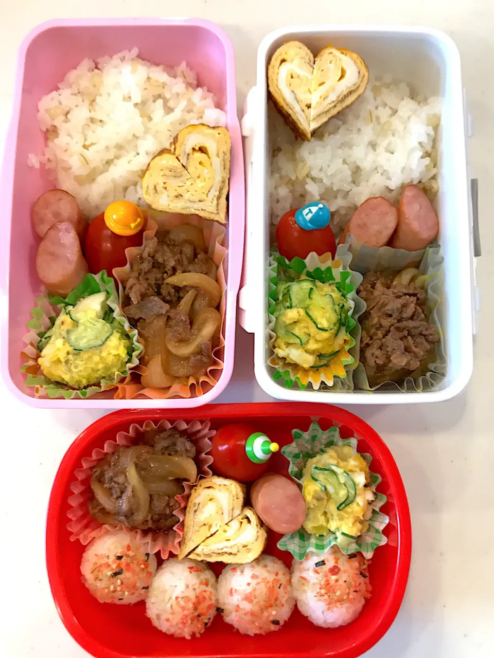 Snapdishの料理写真:焼肉＆ポテサラの子ども大好き弁当😘|Michiko Okamotoさん