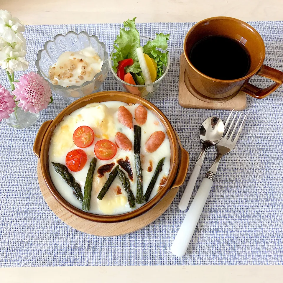 おうちカフェ「お花のパングラタン」|Happy suzumeさん