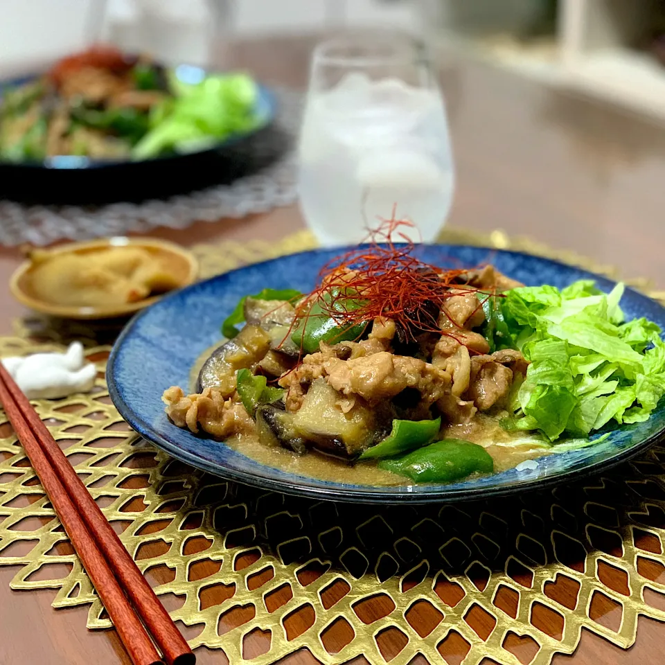 豚肉茄子ピーマンの山椒味噌炒め|たれめぐま◡̈✩*さん