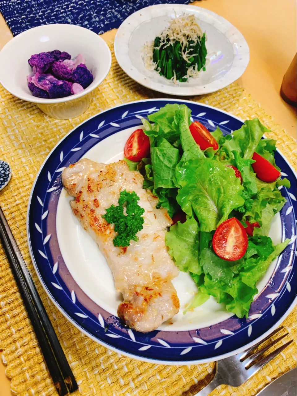 夫の夕食記録　味噌漬け豚肉のソテー|はなさん