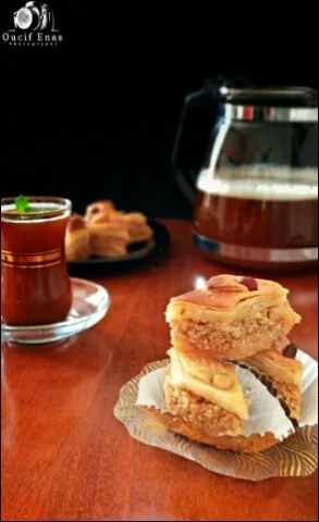 Baklava with mint tea|enasさん