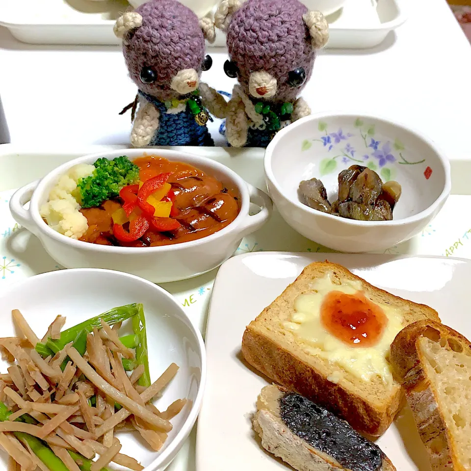 Snapdishの料理写真:朝ごぱん(*'▽'*)|chagashiさん