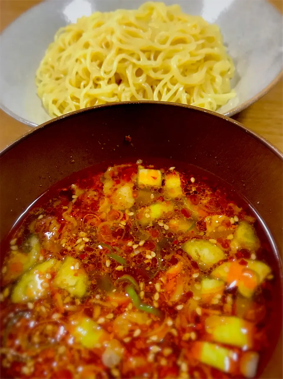 茄子と牛肉の辛つけ麺|deekay71さん