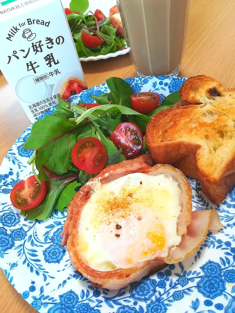 brunch #ベーコン巻き目玉焼き|tamakiさん